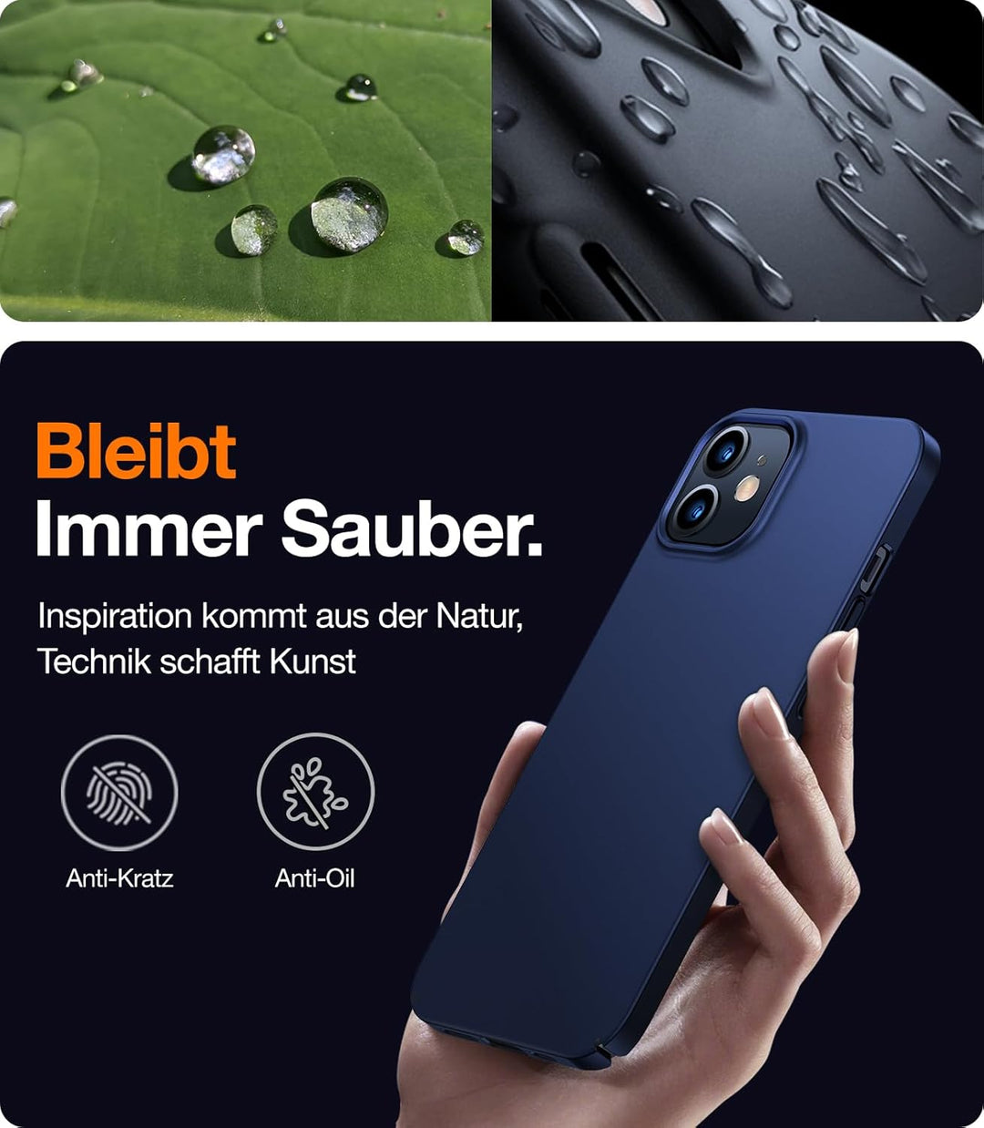 TORRAS für iPhone 12 Hülle, iPhone 12 Pro Hülle Ultra Dünn (Wie Original) Slim Handyhülle Case (Unze