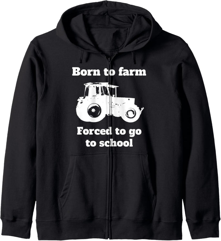 Born to farm Landwirt Bauer Landwirtschaft Trecker Traktor Kapuzenjacke