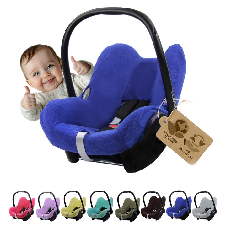 Frottee Sommerbezug [Schonbezug für Babyschale] Autositz kompatibel mit Maxi Cosi Cabrio Fix + GRATI