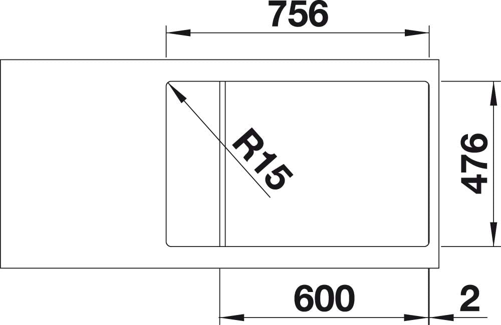 BLANCO LANTOS XL 6 S-IF Compact | Edelstahl | Einbauart: Einbau von Oben & Flächenbündig | reversibe
