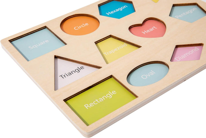 Adena Montessori Holzpuzzle für Babys 12–24 Monate,Formsortierer für Kleinkinder ab 1–3 Jahre – Farb