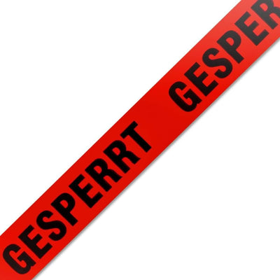 Klebeband Packband GESPERRT 6 Rollen rot mit schwarzem Druck - 50 mm breit x 66 m lang, 6 Rollen