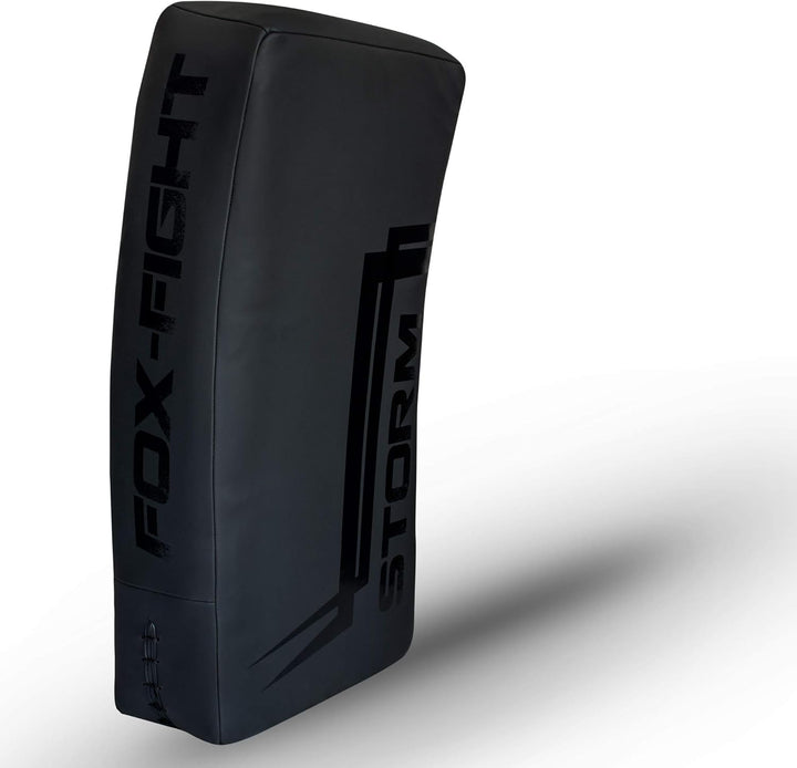 FOX-FIGHT Storm Kick Schlagschild Schlagpolster gekrümmt Pratze Handpratze Boxpratze schwarz matt 73