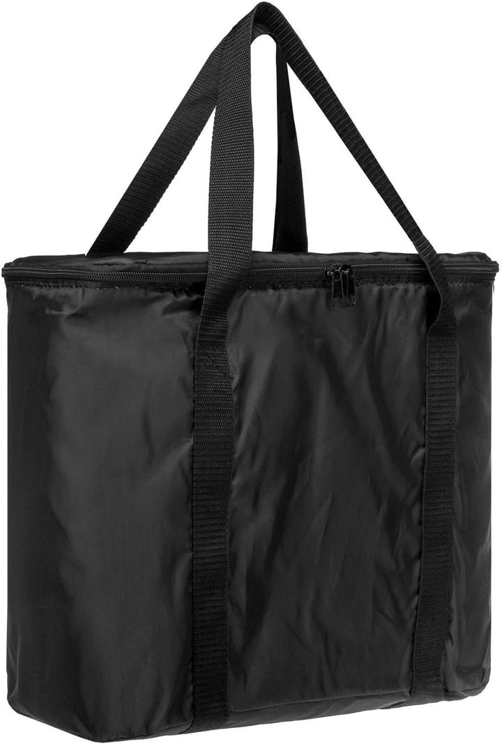 anndora 2 in 1 Einkaufstasche mit Isoliertasche - doppeltes Volumen - Farbwahl Schwarz, Schwarz