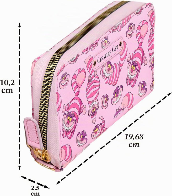 Disney Geldbörse mit Handgelenk, Mickey Minnie Mouse, Winnie Pooh, Reissverschluss, Clutch, Kunstled