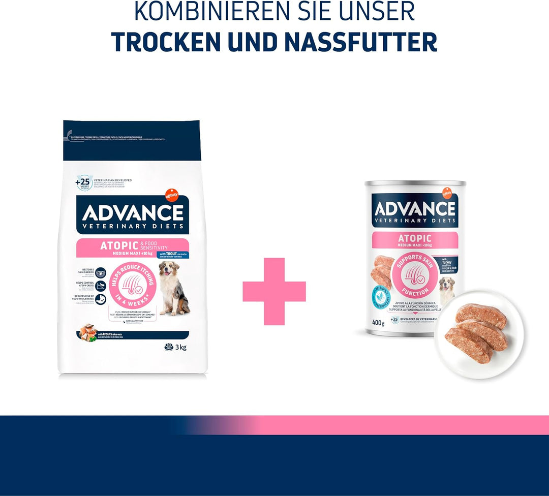 ADVANCE Atopic Care Hundediätfutter, 12kg, 1er Pack (1 x 12 kg)