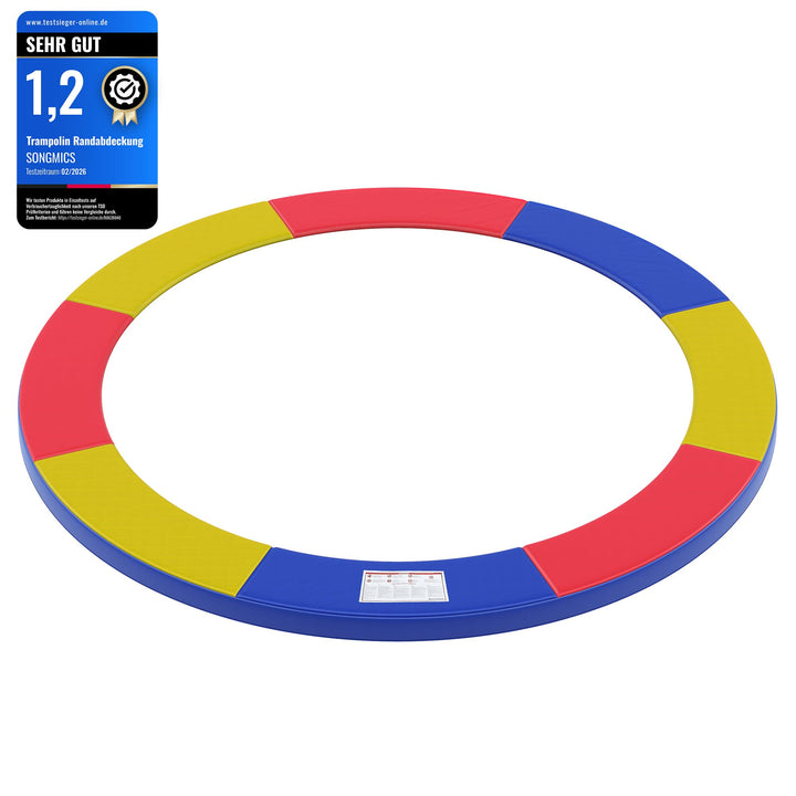SONGMICS Trampolin Randabdeckung, Ø 183 244 305 366 427 cm, Federabdeckung, Randschutz, Sicherheitsm