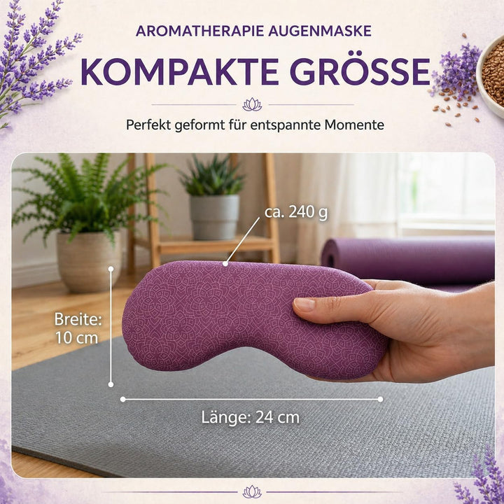 Yosana Augenkissen mit Leinsamen &amp; Lavendel Füllung I Waschbarer Baumwollbezug I Augenmaske zur Ents