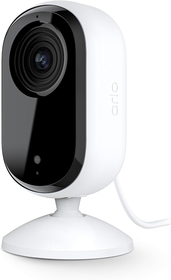 Arlo Indoor Überwachungskamera Innen, 2er Set, HD Video, 2-Wege-Audio, Bewegungsmelder, Kabelgebunde