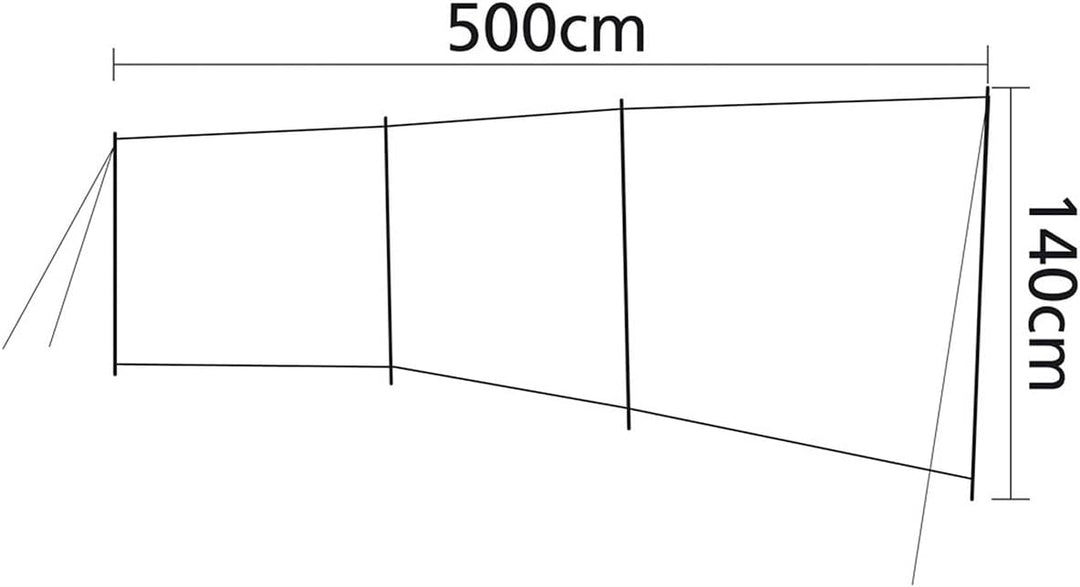 BO-Camp Dennis 4 Pole Windbreak Grau/Anthrazit, Grau/Anthrazit