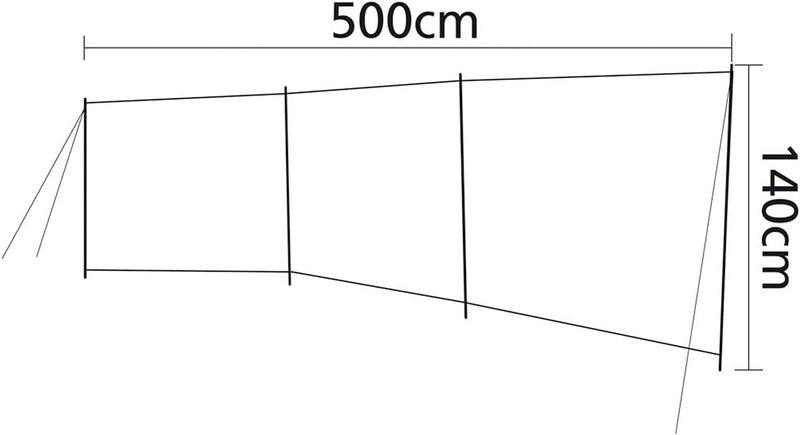 BO-Camp Dennis 4 Pole Windbreak Grau/Anthrazit, Grau/Anthrazit