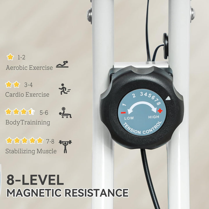 HOMCOM Faltbarer Heimtrainer - Zusammenarbeit Aosom.de x FFHandball - 8 Widerstandsstufen magnetisch