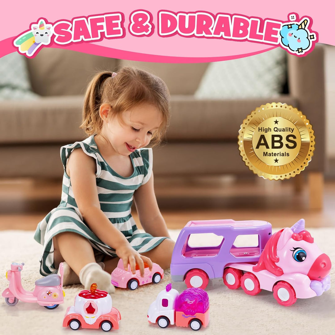 Spielzeug ab 1 2 3 4 5 6 Jahre Mädchen, LKW Spielzeug Geschenk Mädchen 1-6 Jahre Einhorn Geschenke f