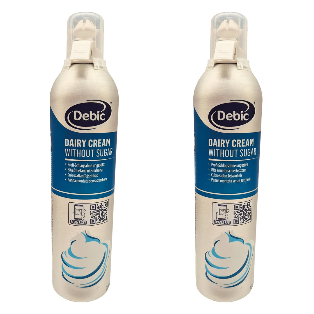 minafood-Set: 2 xDebic Profi-Schlagsahne ungesüsst, 700 ml