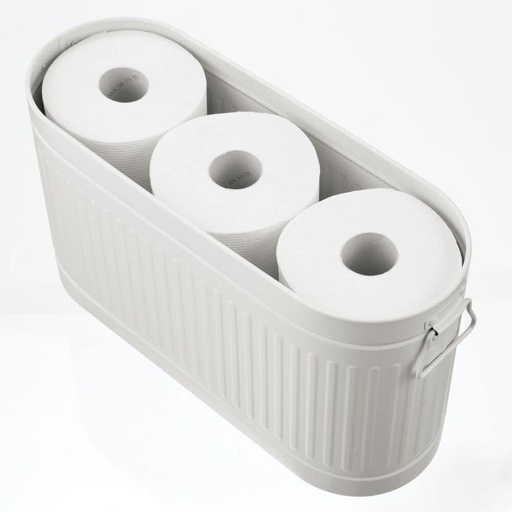 mDesign Ersatzrollenhalter für 6 Rollen Toilettenpapier – geräumiger Klopapierhalter im Retro-Design