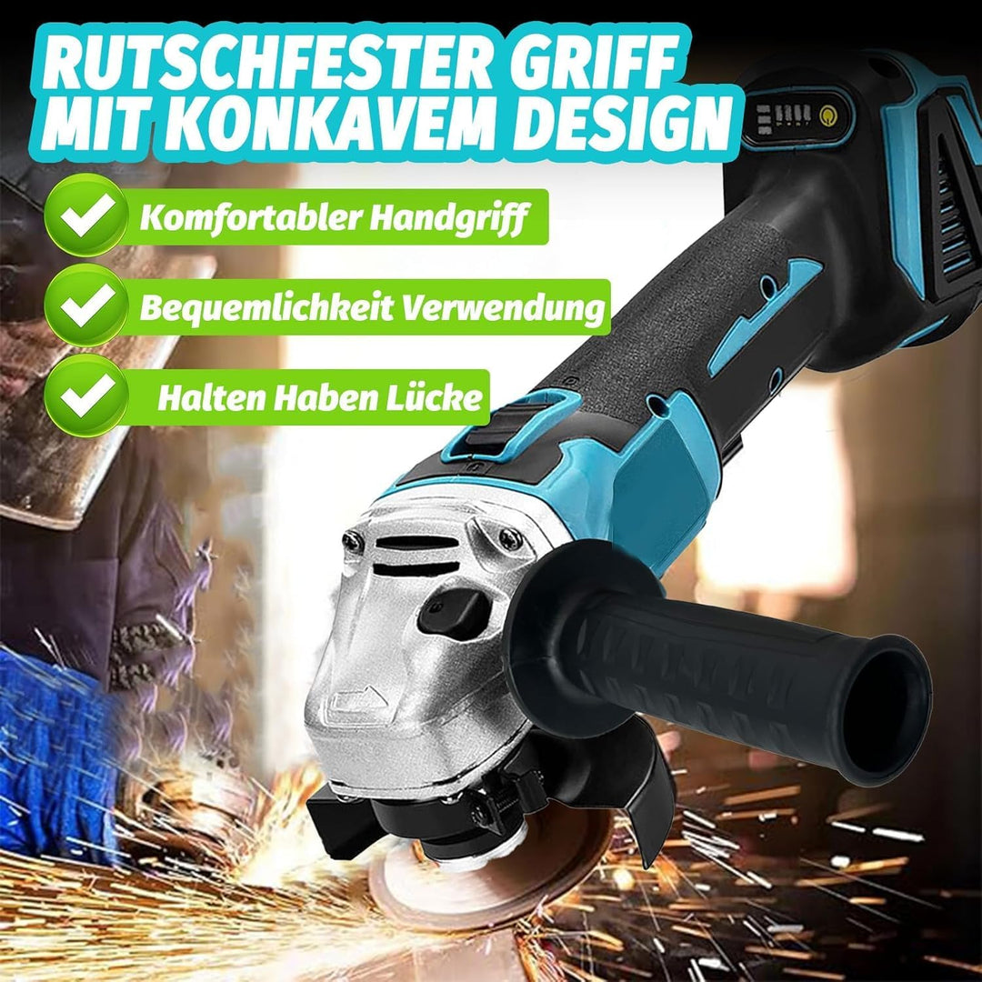 Akku-Winkelschleifer, Kompatibel mit Makita Bürstenlos,18V Kabelloses Trennschleifer Scheibe 125mm S