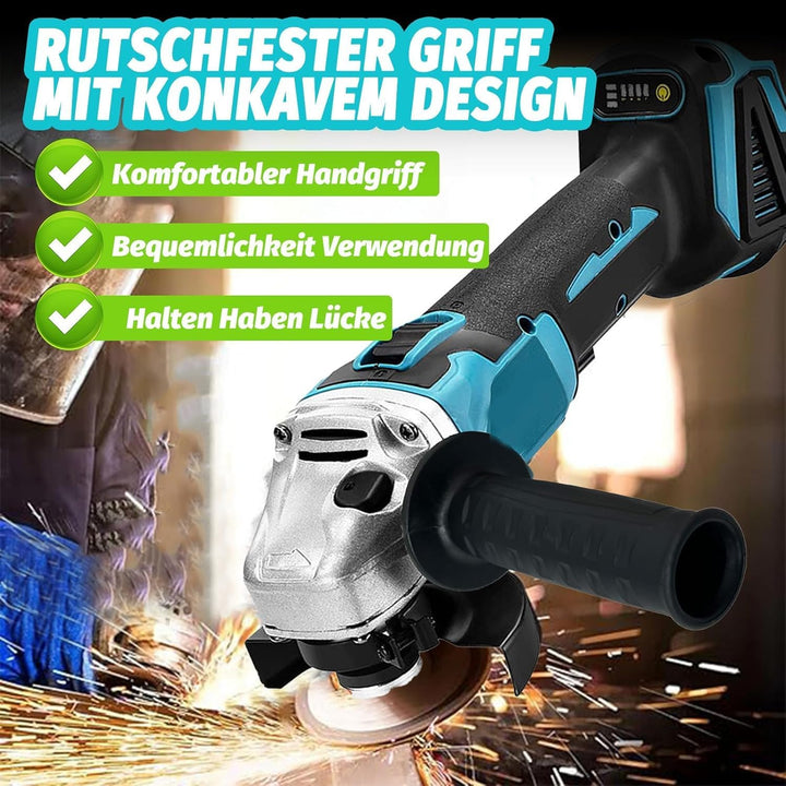 Akku-Winkelschleifer, Kompatibel mit Makita Bürstenlos,18V Kabelloses Trennschleifer Scheibe 125mm S