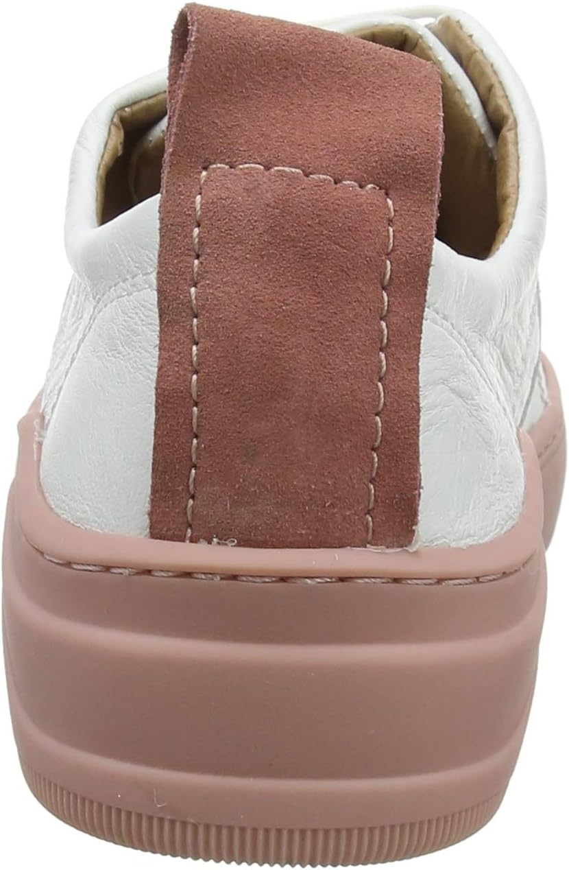 Hudson Mädchen Sierra Leather Sneaker, Weiss Weiss Pink 50, 35 EU