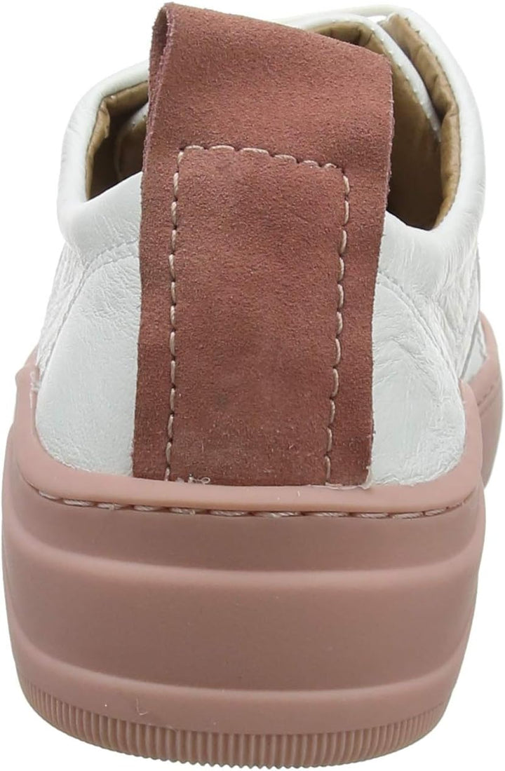 Hudson Mädchen Sierra Leather Sneaker, Weiss Weiss Pink 50, 35 EU