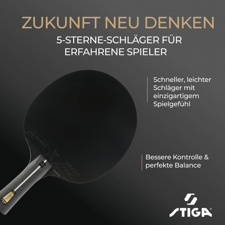 STIGA Unisex – Erwachsene Pro Carbon + Profi Tischtennisschläger,, Pro Carbon Tischtennisschläger, S