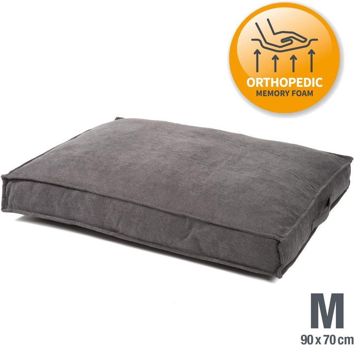 JAMAXX Premium Hundekissen Orthopädisch Weich Memory Foam, Waschbar, Nässeschutz Wasserabweisend - D