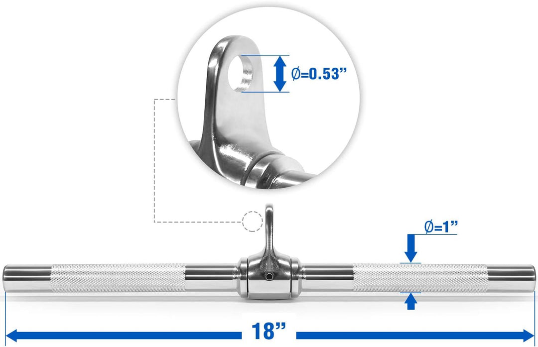 Yes4All LAT-Pull-Down-Kabelaufsatz, Trizeps-Pressstange, V-förmige Stange mit Diamant-Rändelgriff, B