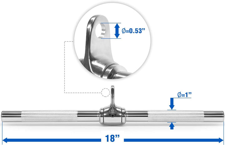 Yes4All LAT-Pull-Down-Kabelaufsatz, Trizeps-Pressstange, V-förmige Stange mit Diamant-Rändelgriff, B
