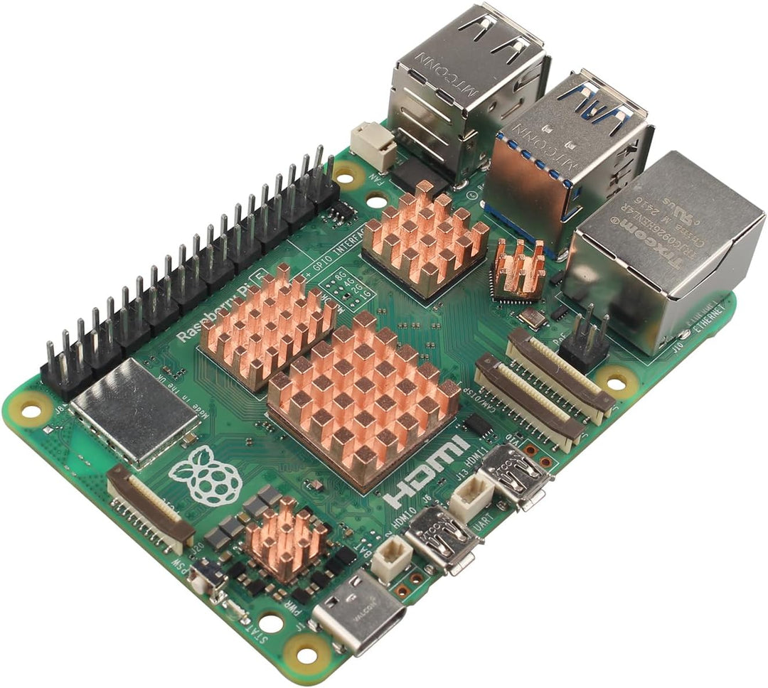 ZDE 11 Stück Kupfer Kühlkörper für Raspberry Pi 5 CPU Kühlung Kühlkörper und M.2 2242 SSD Kühlkörper