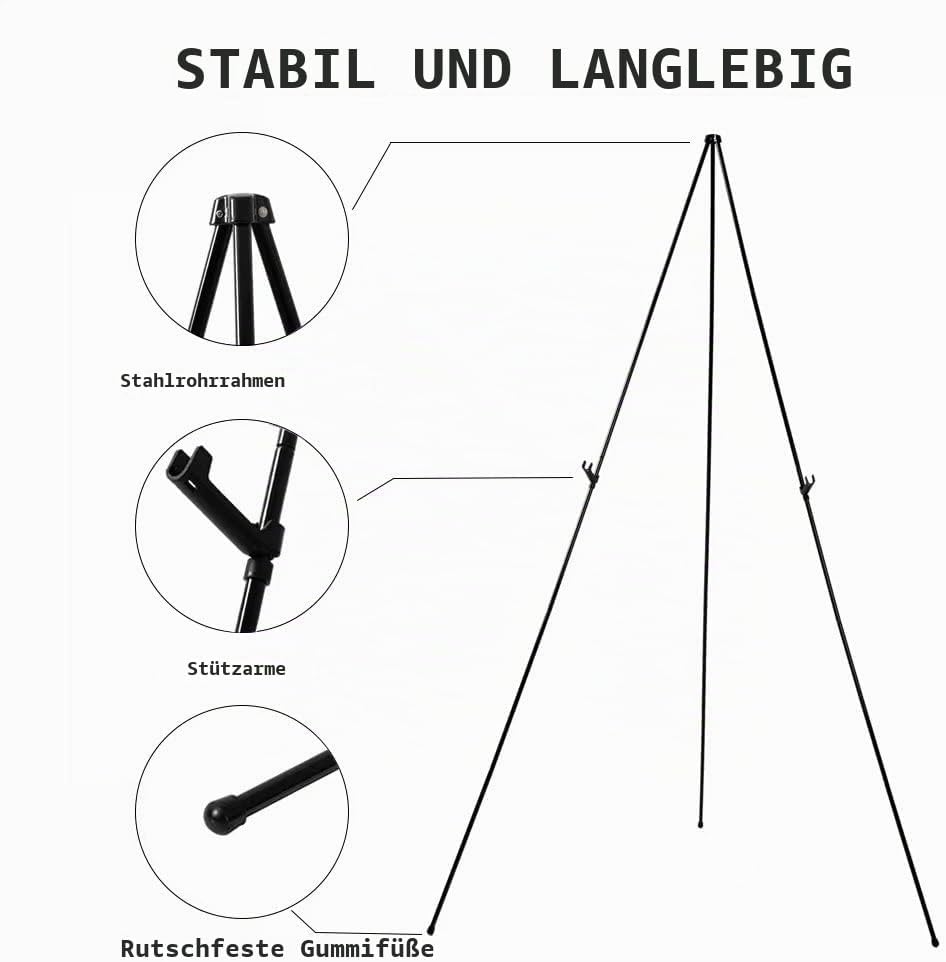 Display Staffelei 63" faltbar tragbar Instant Display Hochzeit Zeichen Poster Malerei Bodenständer v