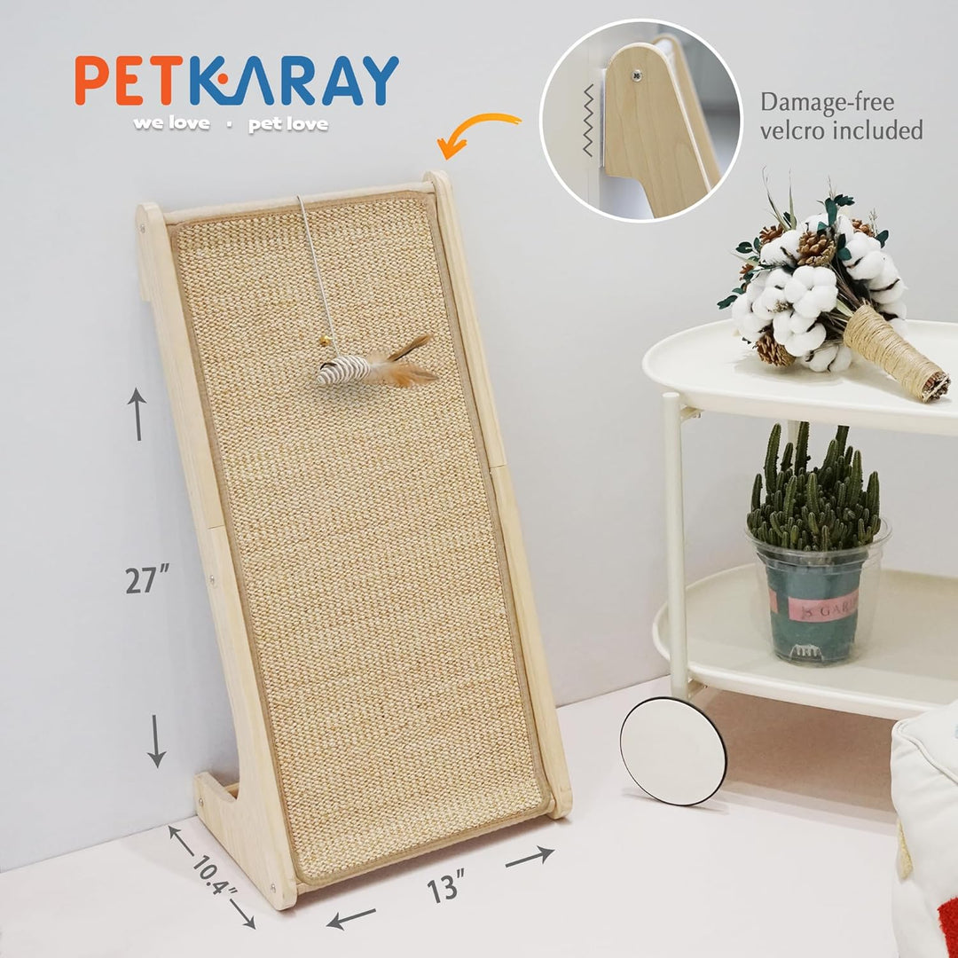 PETKARAY Kratzbrett Katzen, Sisal-Katzenkratzbaum, L-förmiger Katzenkratzbaum für Hauskatzen, Wandmö