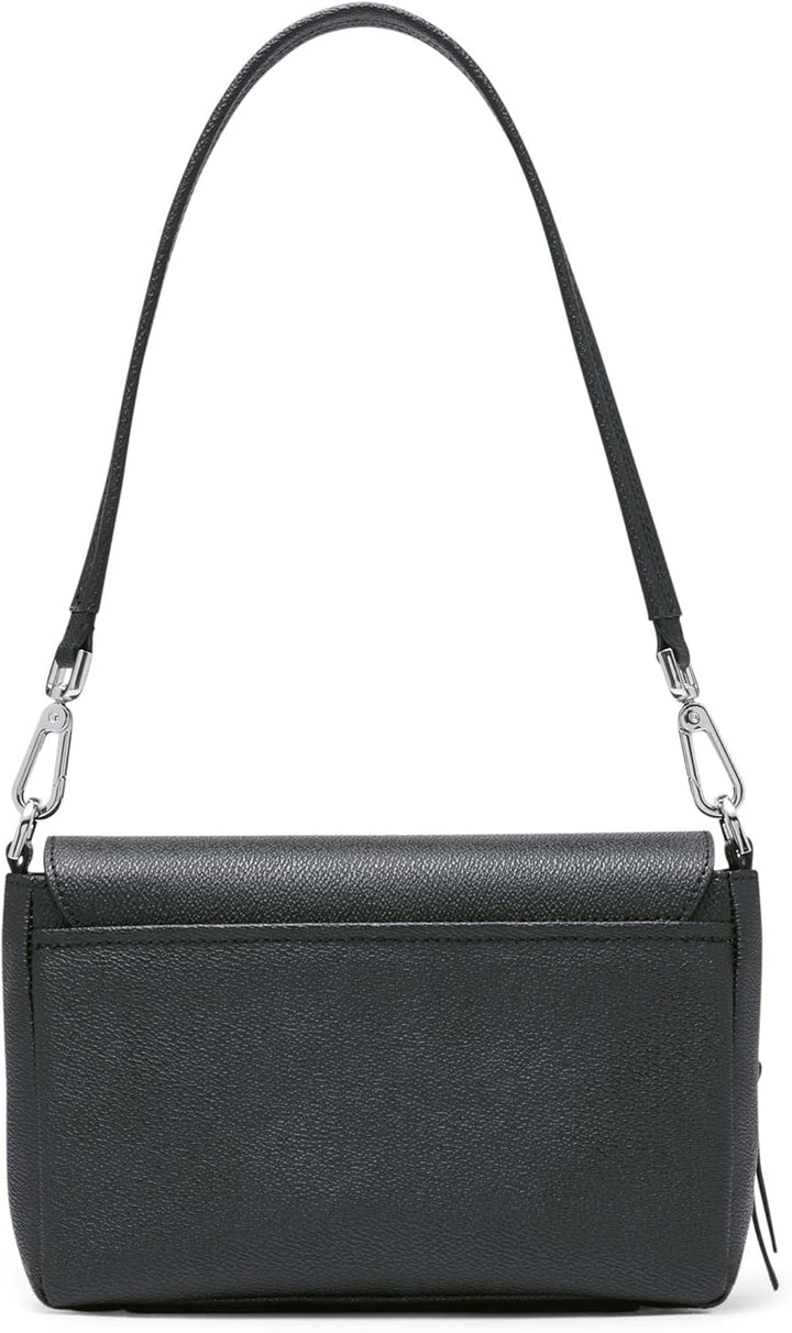 Calvin Klein Ava Novelty Demi Schultertasche Einheitsgrösse Schwarz/Silber Strukturiert, Einheitsgrö