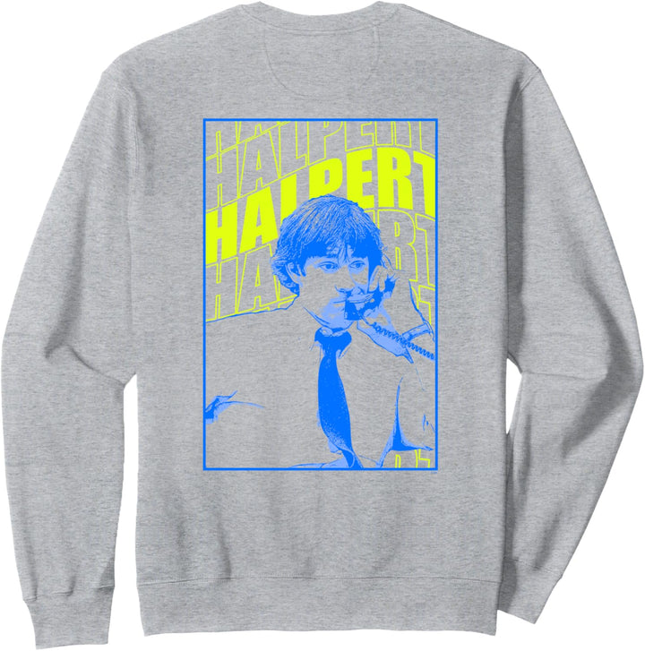 The Office Neon Jim Verzerrter Text Sweatshirt