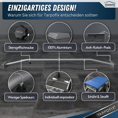 Tarpofix® Anhänger Planenbügel Flachplanenbügel (1-4er Set) - Universell anpassbare Anhängerplanen H