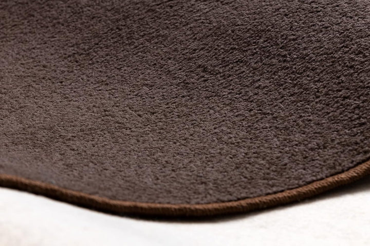 rugsx Einfarbiger Teppich Eton für Zimmer, Wohnzimmer, Schlafzimmer, Teppichboden Auslegware, braun,