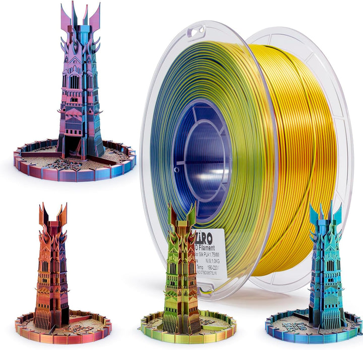 ZIRO PLA Filament Dreifach Farbe Coextrusion Silk 3D Drucker Filament 1.75mm für 3D-Drucker & 3D-Sti