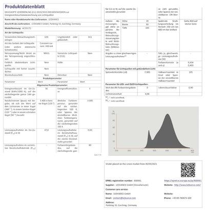 Ledvance LED-Scheinwerfer GEN 3 Schwarz 50W 5500lm 100D - 830 Warmweiss | IP65 - Symmetrisch - Ersat