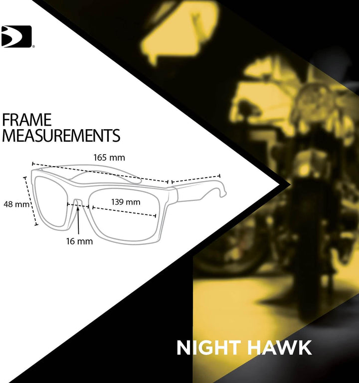 Bobster Night Hawk OTG Goggle-Black Frame, Smoked Lens