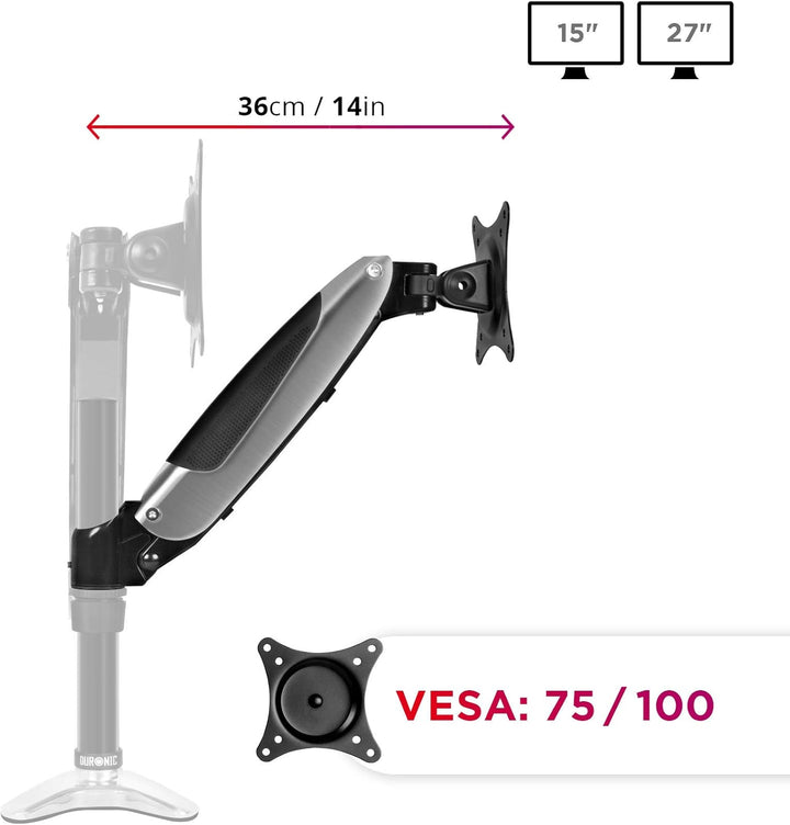 Duronic DML6S1 Monitorarm Zubehör, kompatibel mit Duronic Monitorhalterungen, Tischhalterungen, Vert