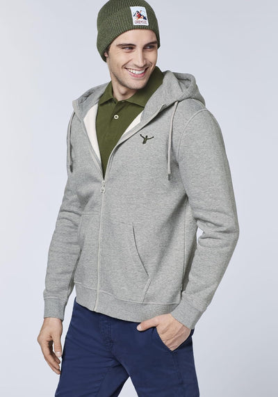 CHIEMSEE Sweatjacke mit Kapuze und Jumper-Motiven S Neutr. Gray, S Neutr. Gray