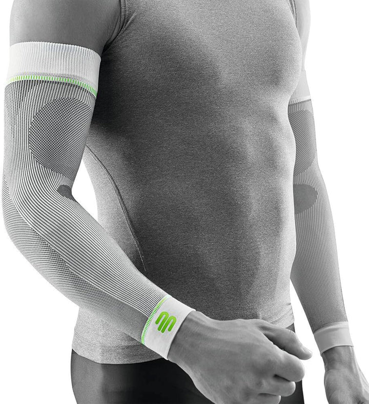 BAUERFEIND Arm Sleeve „Compression Sleeves Arm“, 1 Paar Armlinge, Armstulpen Weiss XL kurz, Weiss XL