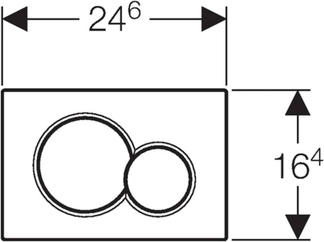 Geberit 115770115 Betätigungsplatte Sigma01, Kunststoff für 2-Mengen-Spülung 1 Stück Weiss, Weiss