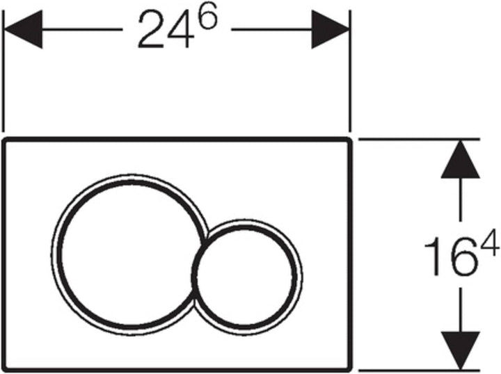 Geberit 115770115 Betätigungsplatte Sigma01, Kunststoff für 2-Mengen-Spülung 1 Stück Weiss, Weiss