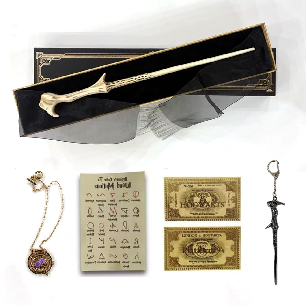 ZYMR Zauberstab Voldemort, Holunderstab Harry P Wizarding World Requisite, inkl. zeitumkehrer Kette