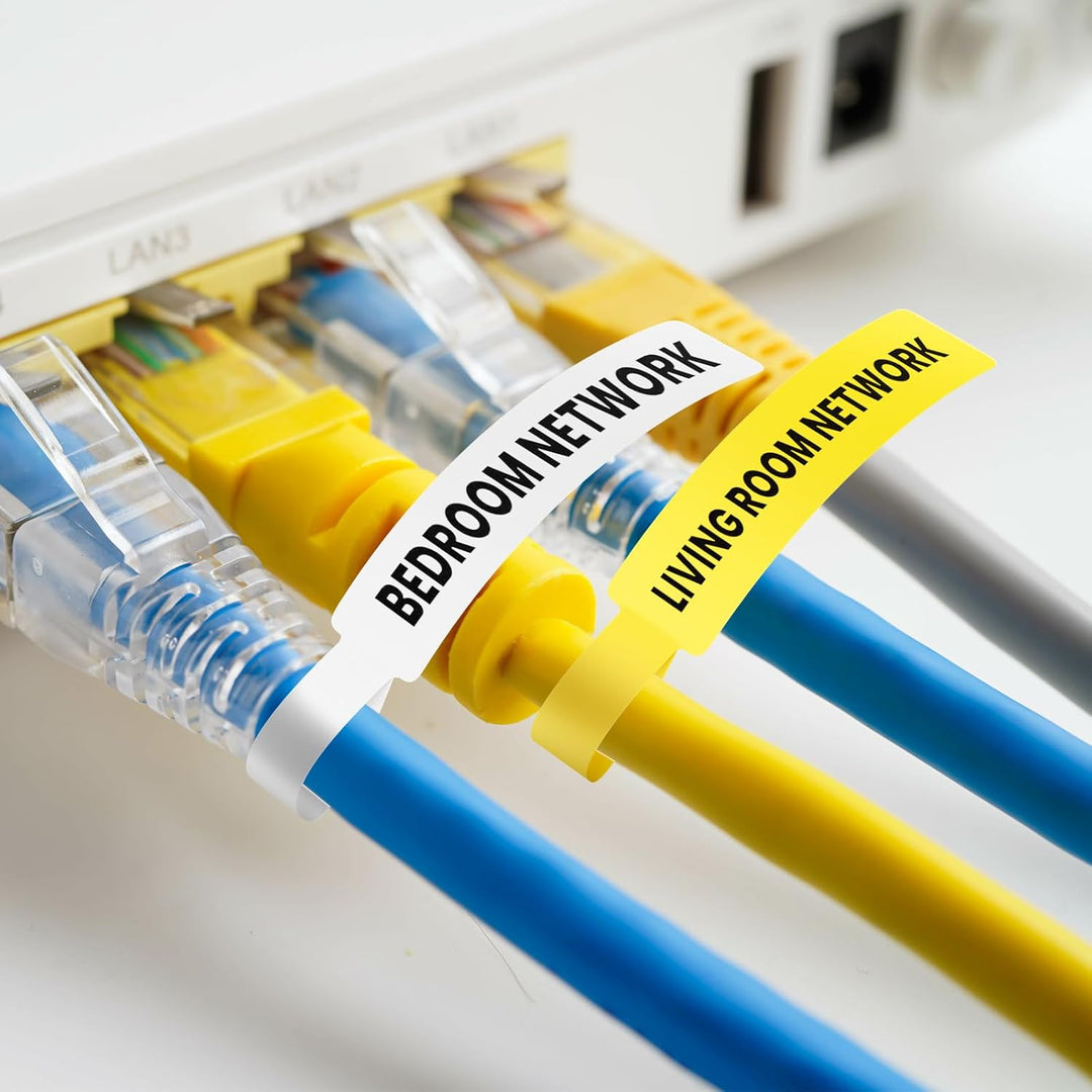 CLABEL 6 Rollen 25x78mm Thermo Gelb Etikettenband für Etikettendrucker Selbstklebend Klebeetiketten