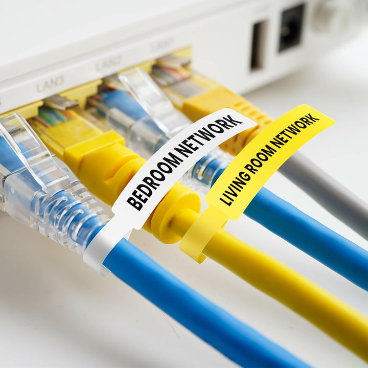 CLABEL 6 Rollen 25x78mm Thermo Weiss Etikettenband für Etikettendrucker Selbstklebend Klebeetiketten