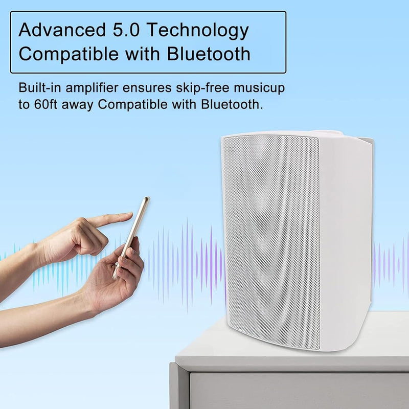 Herdio 5,25 Zoll 200 Watt Wasserdicht Aussenlautsprecher Indoor Outdoor Patio Deck Lautsprecher für