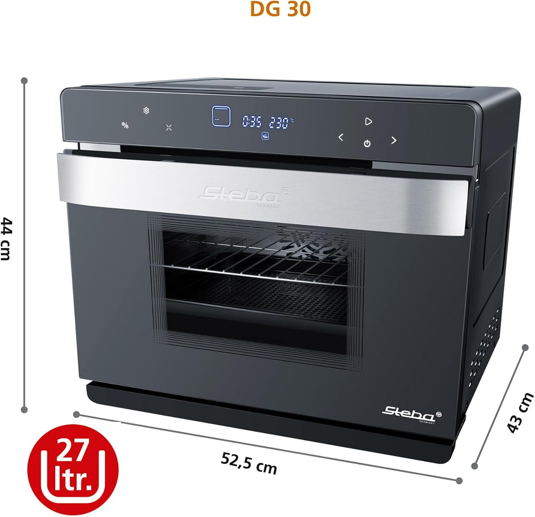 Steba Multifunktions-Dampfbackofen DG 30, Backofen mit Hei?dampf zum schonenden Schnellgaren, Wirksa