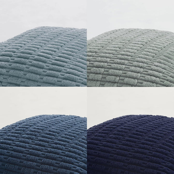 4er Set Boho Kissenbezug 60x60 Blautöne Kissenbezüge Kordsamt Kissenhülle Dekokissenbezug Sofakissen
