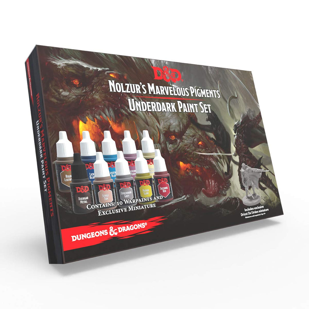 The Army Painter Nolzur's Marvelous Pigments Underdark Paint Set, 10 Tropfflaschen 12ml Acrylfarbe u