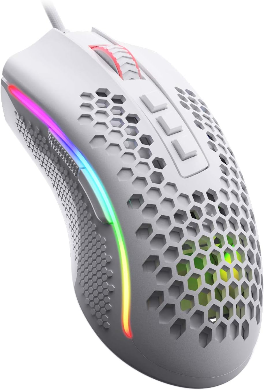 Redragon M808 Storm Leichtgewicht RGB Gaming Maus, 85g Ultraleichte Waben Design - 12.400 DPI Optisc